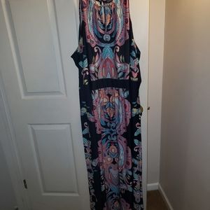 Paisley halter maxi dress 34/36W